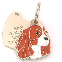 hundemarke mit gravur - Cavalier King Charles Spaniel Blenheim 2.jpg Hundemarken MjavHov - Hundemarke, Hundemarken online, Hundemarken mit gravur, gravierte Hundemarken, Hundeanhänger, Anhänger mit gravur, Hundezubehöer, Rassen Hundemarke, Tieranhänger